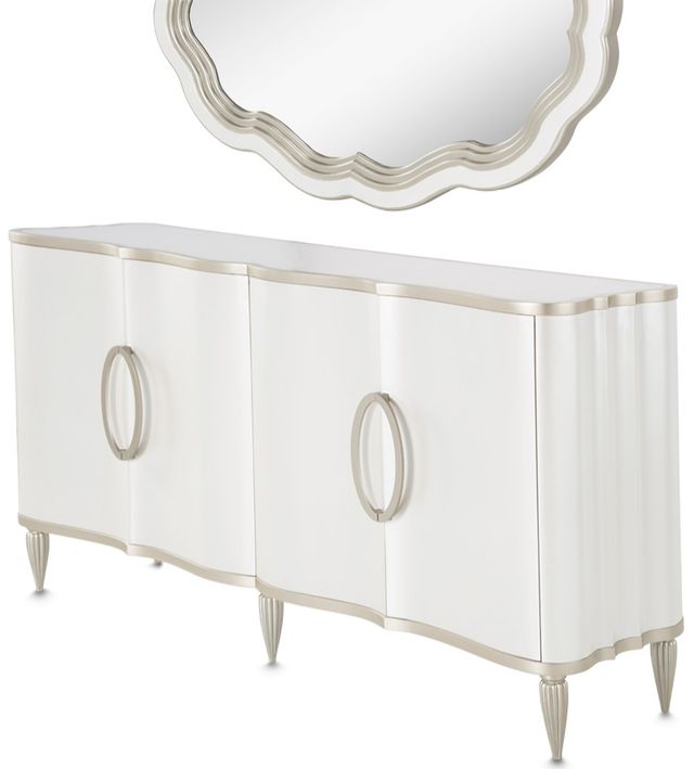 Michael Amini® London Place Creamy Pearl Sideboard with Mirror-1