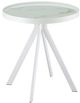 Coaster® Briggs 3-Piece Marble Printed Glass Top Occasional Table with White Base Set-1