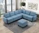 Homelegance® Garren 7-Piece Blue L-Shape Sectional with Storage and Ottoman-1