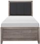 Mazin Furniture Woodrow 4 Piece Gray Twin Bedroom Set-1