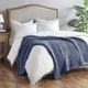Olliix by Madison Park Chunky Double Knit 1 Dark Blue Handmade Chunky Double Knit Throw-2
