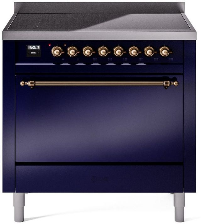 Ilve® Nostalgie II Series 36" Midnight Blue Pro Style Induction Range-0