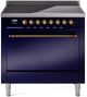 Ilve® Nostalgie II Series 36" Midnight Blue Pro Style Induction Range-0