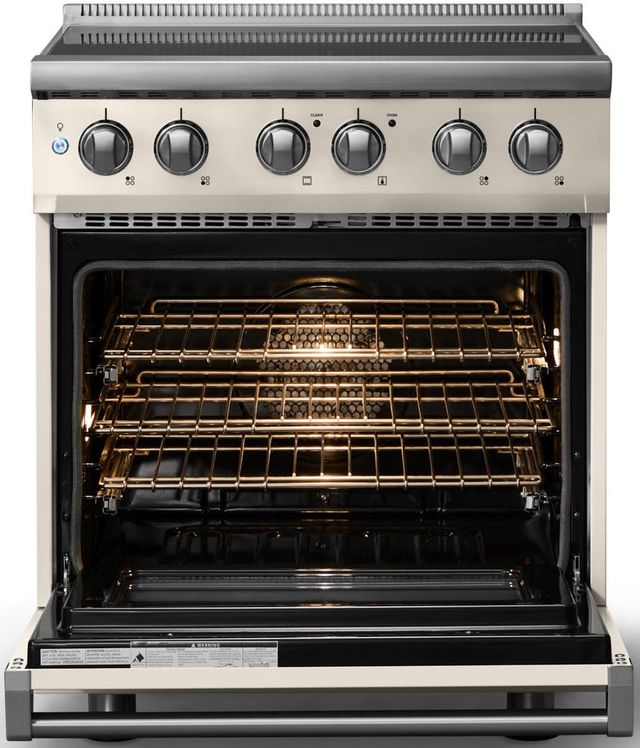 Viking® 5 Series 30" Pure White Pro Style Induction Range with Polished Chrome Trim-1