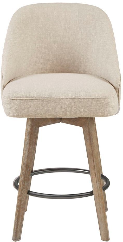 Olliix by Madison Park Sand Pearce Counter Stool with Swivel Seat-1