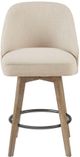 Olliix by Madison Park Sand Pearce Counter Stool with Swivel Seat-1