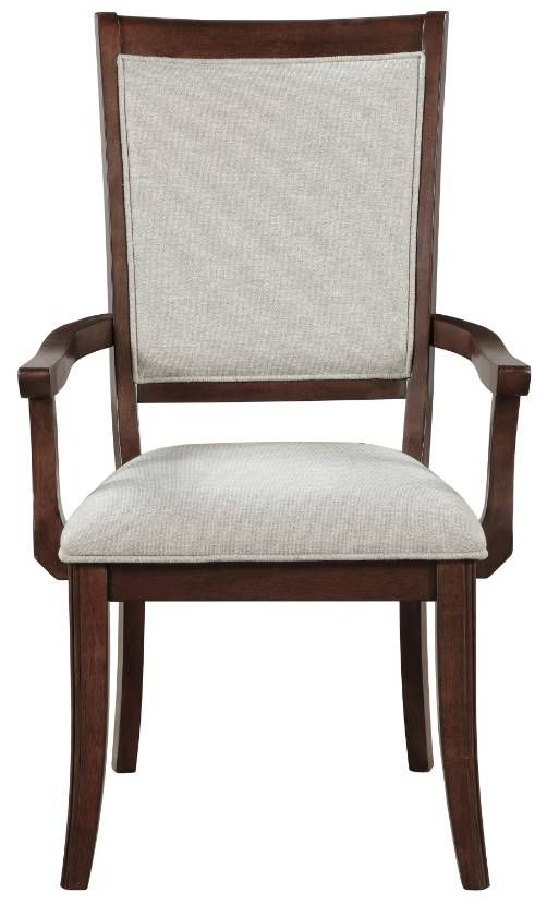 Homelegance® Claymont Beige/Cherry Dining Arm Chair-2