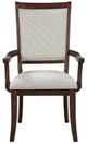Homelegance® Claymont Beige/Cherry Dining Arm Chair-2