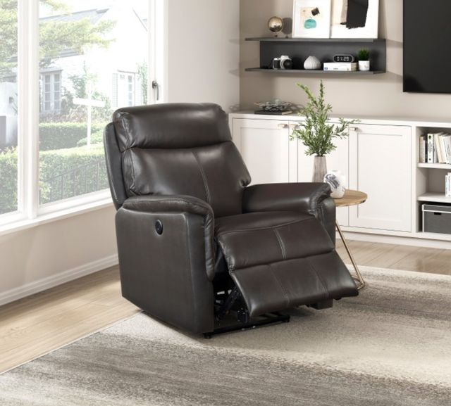 Homelegance® Leif Dark Brown Power Recliner-1
