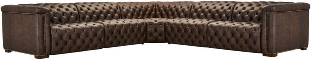 Hooker® Furniture SS Savion Deux West Saddlewood 5-Seat with 4 Power Recliners and 6 Power Headrests-0