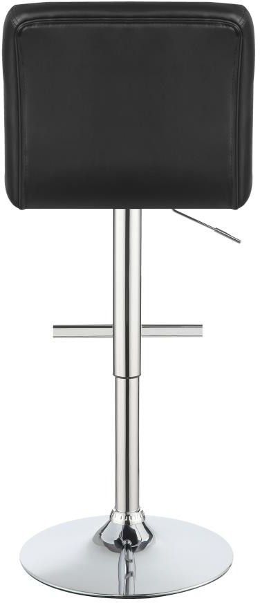 Coaster® Lenny 2-Piece Chrome/Black Adjustable Height Stools-6