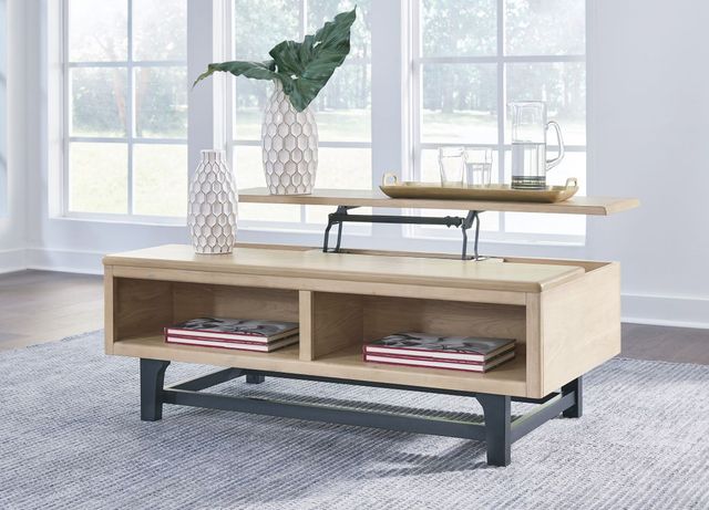 Signature Design by Ashley® Freslowe Light Brown Lift-Top Coffee Table-4