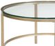Bassett Mirror Anderson Clear Cocktail Table with Antique Gold Base-1
