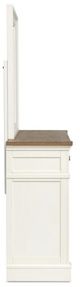 Magnussen Home® Kingston Cerused Nutmeg/Whisper White Drawer Dresser with Landscape Mirror-3