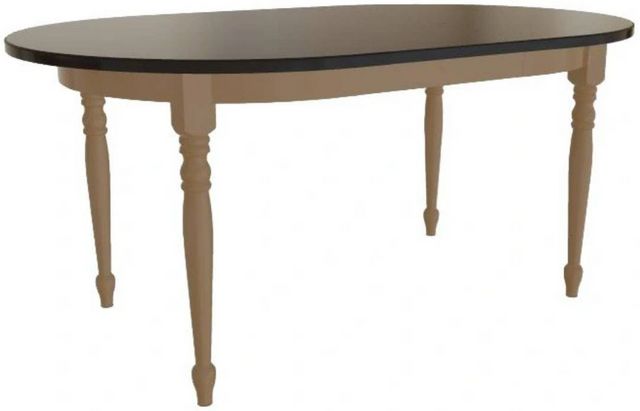 Mavin Customizable 42" x 48" Oval Extendable Dining Table with 18" Leaf