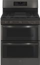 GE Profile™ 30" Fingerprint Resistant Black Stainless Steel Freestanding Natural Gas Range-0