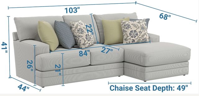 Jackson Furniture Stockbridge 2-Piece Slate Right-Arm Facing Sectional and Chaise-2
