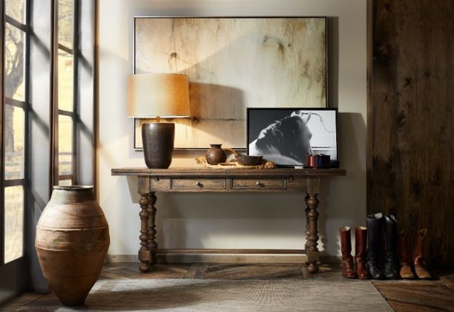 Hooker® Furniture Hill Country Brown Bluewind Flip-Top Console Table-1