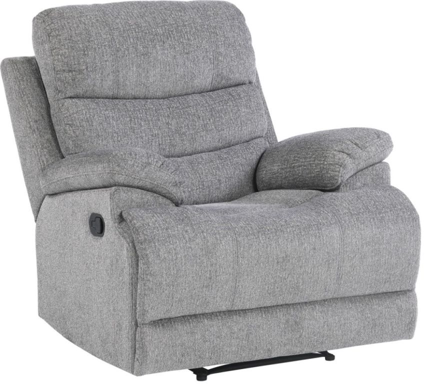 Homelegance Sherbrook Gray Glider Reclining Chair Fischer Furniture Rapid City SD