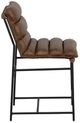 Fairfield® Luca Brown/Matte Black Leather Counter Stool-2