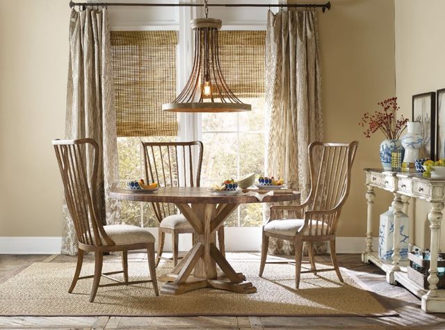 Hooker® Furniture Sanctuary Antique Hickory/Larkin Oak Tall Spindle Dining Side Chair-1