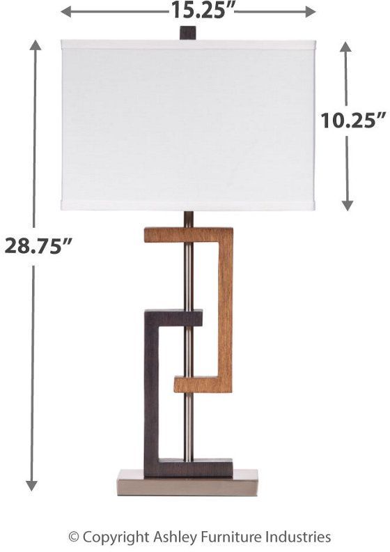 Signature Design by Ashley® Syler 2-Piece Brown/Silver Table Lamps-3