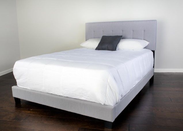 Bernards Eden Gray Upholstered Full Panel Bed-1
