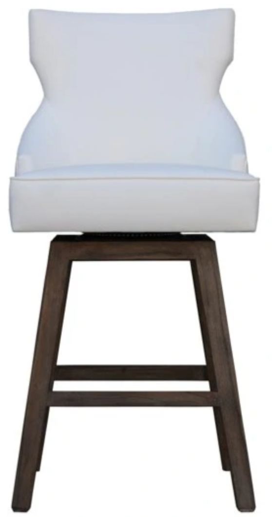 Nest Home Collections Lacey Barbury Pearl/Medium Gray Swivel Counter Stool-2