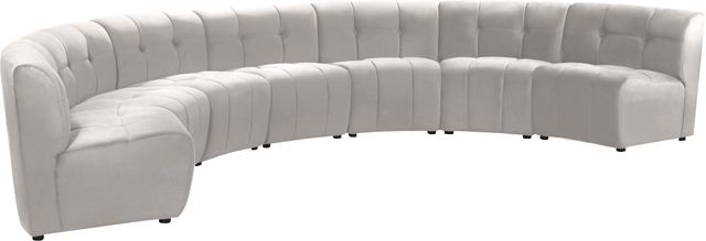 Meridian Furniture Limitless 7-Piece Cream Velvet Modular Sectional-1