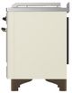 Ilve® Majestic III 48" Antiqued White Pro Style Dual Fuel Natural Gas Range with Triple Glass Door and Burnished Trim-4