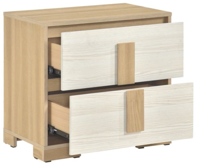 Homelegance® Sterling Natural/White Nightstand-3