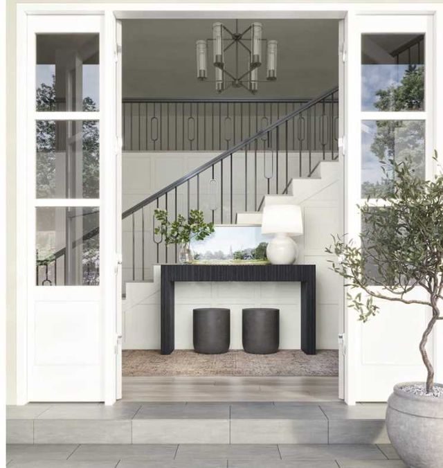 YHD Barcode Charcoal Console Table-1