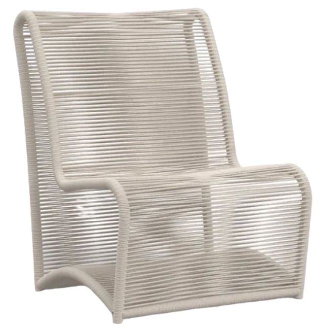 Sunset West Sand Olefin Rope Armless Outdoor Club Chair-0