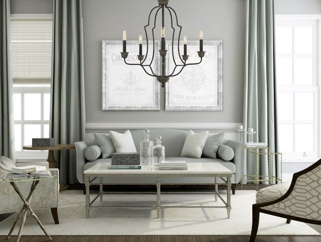 Cal® Lighting & Accessories Lebrija Textured Bronze Chandelier-1