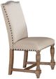 Winners Only® Xcalibur Limed Gray/Oatmeal Upholstered Side Chair-0