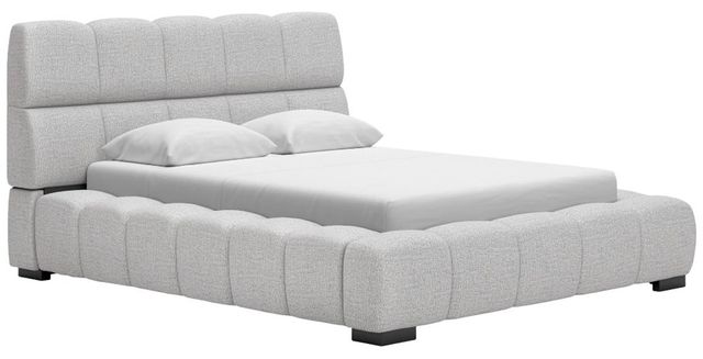 Signature Design by Ashley® Jesstean Light Gray Queen Upholstered Panel Bed-0