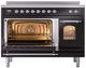 Ilve® Nostalgie II Series 48" Glossy Black Pro Style Induction Range-1