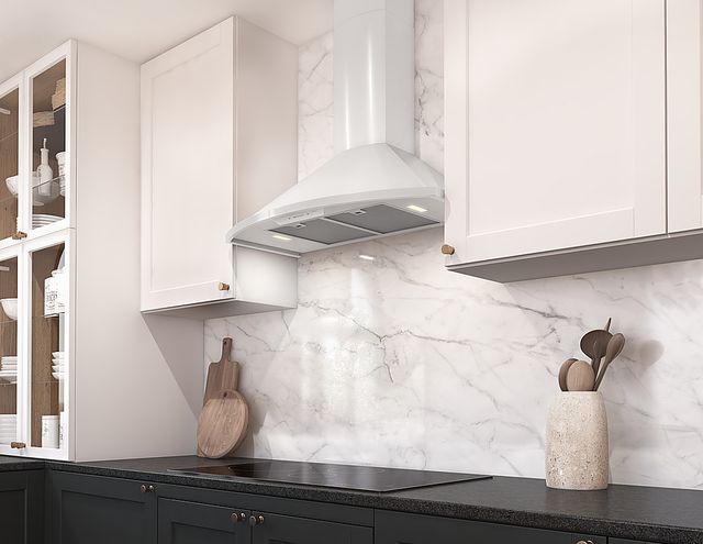 Zephyr Core Collection Savona 30" White Wall Mounted Range Hood -4