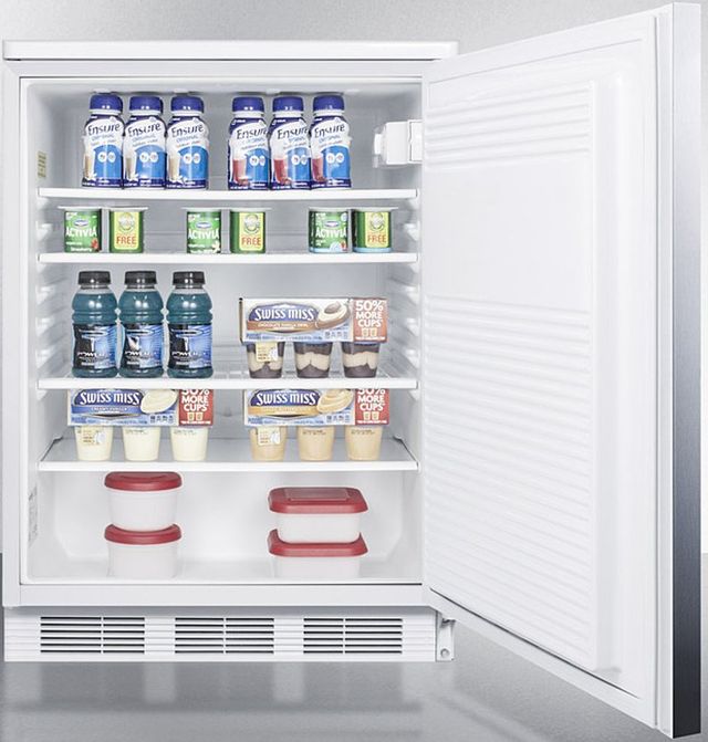 Accucold® by Summit® 5.5 Cu. Ft. Stainless Steel Under the Counter Refrigerator-3