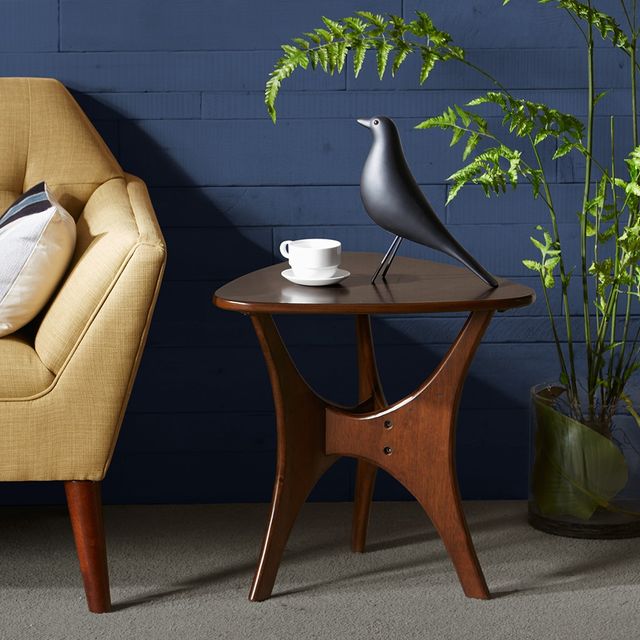 Olliix by INK+IVY Brown Blaze Triangle Wood End Table-2