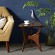 Olliix by INK+IVY Brown Blaze Triangle Wood End Table-2