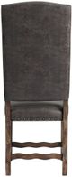 Elements International Gramercy Gray/Walnut Upholstered Curved Leg Side Chair-2