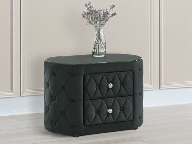 Crown Mark Voltare Black Nightstand-1