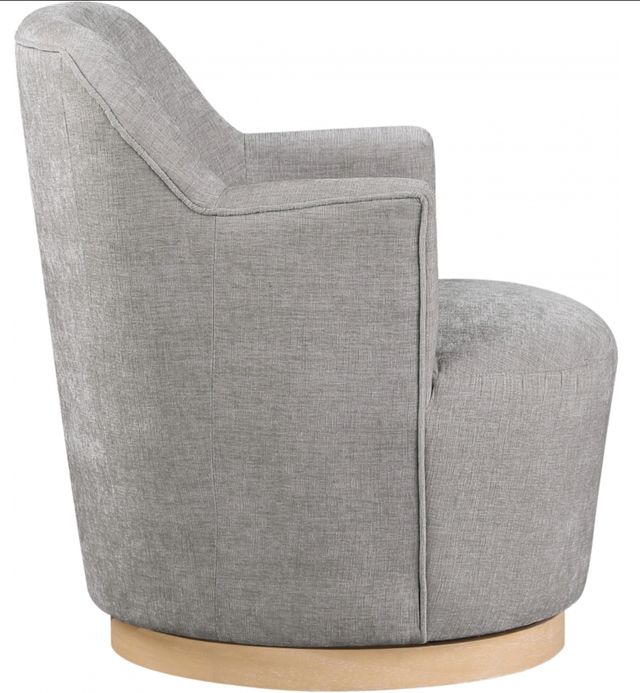 Meridian Furniture Clarita Light Gray Swivel Chenille Fabric Accent Chair-2