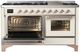 Ilve® Majestic III 60" Antique White Pro Style Dual Fuel Natural Gas Range with Triple Glass Door and Copper Trim-3