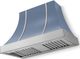 La Cornue CornuFé Cascade 44" Provence Blue Wall Mounted Range Hood with Satin Chrome Trim-0