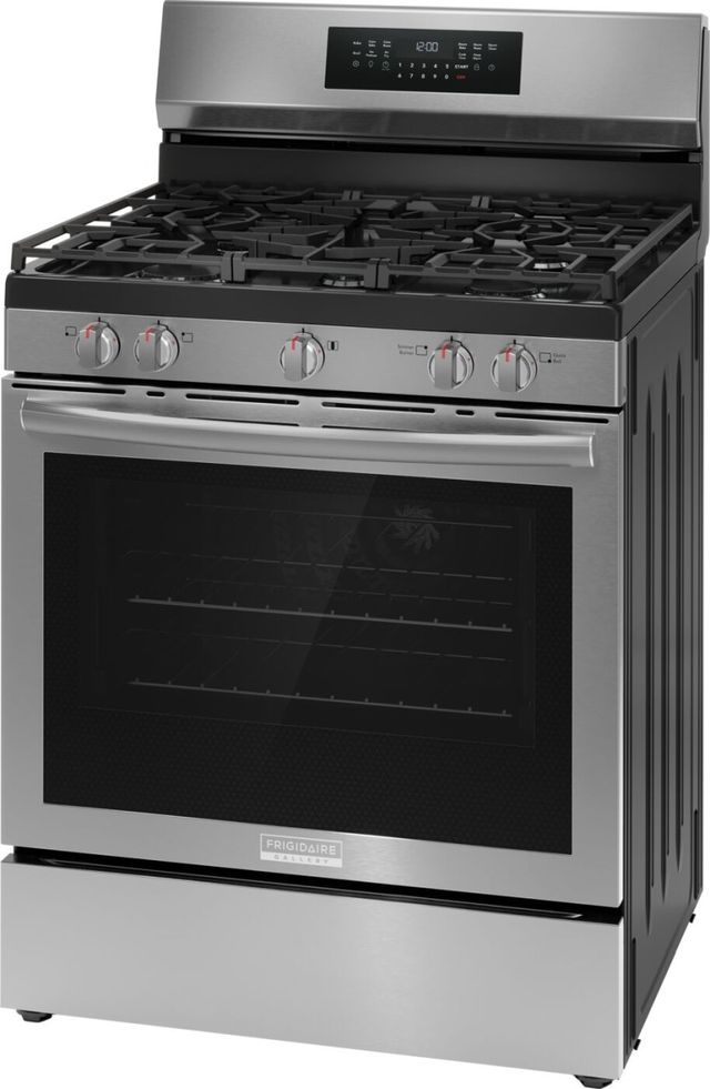 Frigidaire Gallery® 30” Stainless Steel Freestanding Rear Control Gas Range with AirFry-1