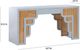 TOV Furniture Suzie 62" Blue Executive Desk with Drawer-2