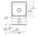 Elkay Lustertone® Lustrous Satin 19.5'' OS4-Hole Single Bowl Drop-in Laundry Sink-3
