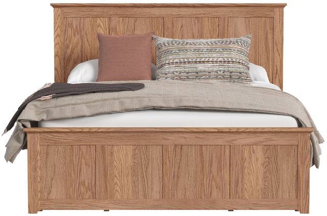 Intercon Oak Park Taupe 9-Drawer King Panel Storage Bed-2